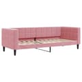 Miniatyrbillede 4 af 11: vidaXL daybed med udtræk og skuffer 80x200 cm velour lyserød