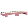 Miniatyrbillede 5 af 11: vidaXL daybed med udtræk og skuffer 80x200 cm velour lyserød