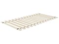 Pikkukuva 6 / 11: Sänky beige 90 x 200 cm samettiverhoilu puujalat puolipyöreä pääty minimalistinen retro