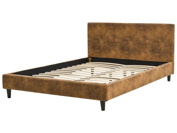 Seng Brun Kunstlæder 140 x 200 cm Moderne Trekvart Seng Halvandenmands 3 kvart Seng Design