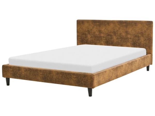Seng Brun Kunstlæder 140 x 200 cm Moderne Trekvart Seng Halvandenmands 3 kvart Seng Design