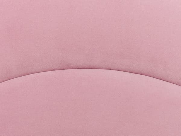 Polstret pink velourseng 90 x 200 cm med ramme minimalistisk design soveværelse børneværelse