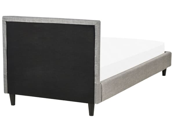 Seng Lysegrå Mørkt Træ Polyester Fyrretræ 160x200 cm Moderne Skandinavisk Design Senge Grå Dobbeltseng Stofbetræk Nyt Soveværelse Gæsteværelse