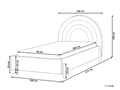 Miniatyrbillede 3 af 11: Polstret seng beige velour 90 x 200 cm med ramme minimalistisk design soveværelse børneværelse