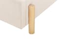 Miniatyrbillede 9 af 11: Polstret seng beige velour 90 x 200 cm med ramme minimalistisk design soveværelse børneværelse