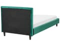 Miniatyrbillede 6 af 10: Enkeltseng Mørkegrøn Velour 90 x 200 cm Børneseng Design Sengeramme Enkeltmands Seng til Drengeværelse og Pigeværelse