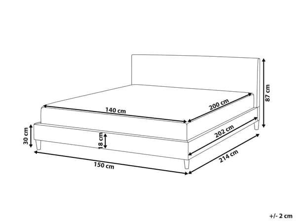Seng Sort Stof Polstret 140 x 200 cm Moderne Trekvart Seng Halvandenmands 3 kvart Seng Design