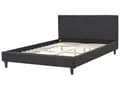 Miniatyrbillede 5 af 11: Seng Sort Stof Polstret 140 x 200 cm Moderne Trekvart Seng Halvandenmands 3 kvart Seng Design