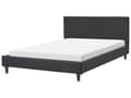 Miniatyrbillede 1 af 11: Seng Sort Stof Polstret 140 x 200 cm Moderne Trekvart Seng Halvandenmands 3 kvart Seng Design