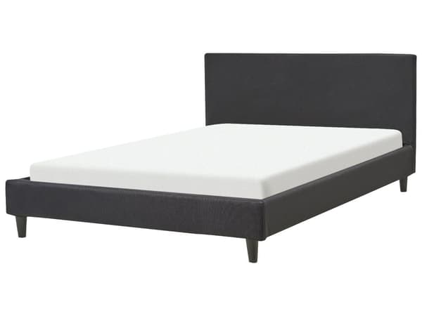 Seng Sort Stof Polstret 140 x 200 cm Moderne Trekvart Seng Halvandenmands 3 kvart Seng Design