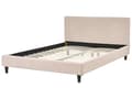 Miniatyrbillede 5 af 11: Seng Beige Stof 140 x 200 cm Moderne Trekvart Seng Halvandenmands 3 kvart Seng Design