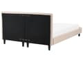 Miniatyrbillede 6 af 11: Seng Beige Stof 140 x 200 cm Moderne Trekvart Seng Halvandenmands 3 kvart Seng Design