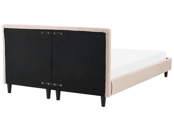 Seng Beige Stof 140 x 200 cm Moderne Trekvart Seng Halvandenmands 3 kvart Seng Design