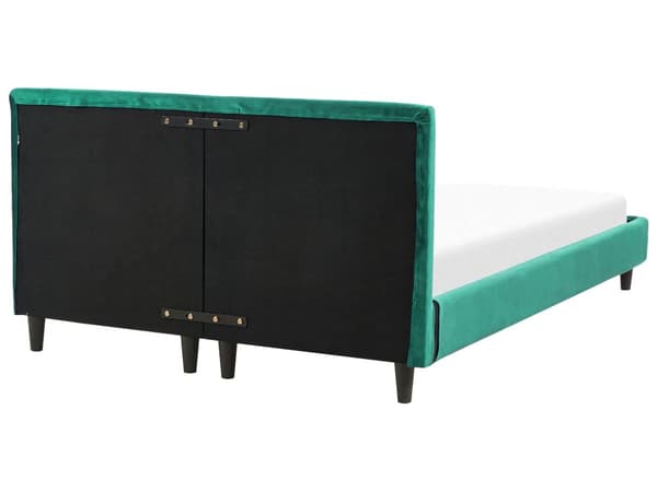 Seng Mørkegrøn Velour 140 x 200 cm Moderne Trekvart Seng Halvandenmands 3 kvart Seng Design
