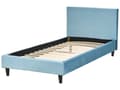 Miniatyrbillede 5 af 11: Betræk til sengramme Lyseblå Velour til Seng 90 x 200 cm Aftagelig Vaskbar Betræk til Seng