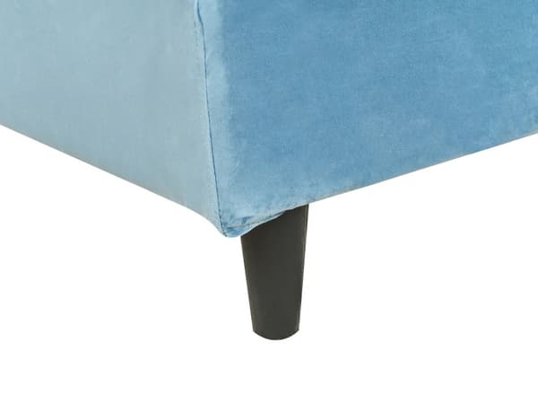Betræk til sengramme Lyseblå Velour til Seng 90 x 200 cm Aftagelig Vaskbar Betræk til Seng