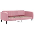 Miniatyrbild 4 av 11: vidaXL Dagbädd med madrass rosa 90x200 cm sammet