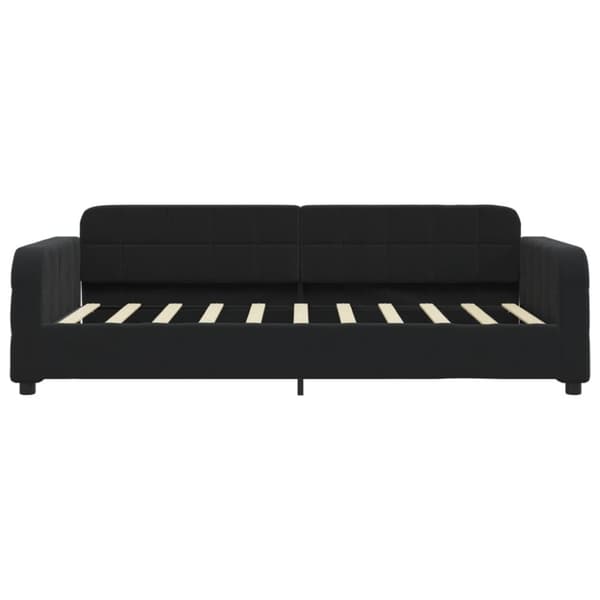 vidaXL Dagbädd med madrass svart 90x190 cm sammet