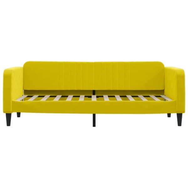vidaXL Dagbädd utdragbar gul 80x200 cm sammet