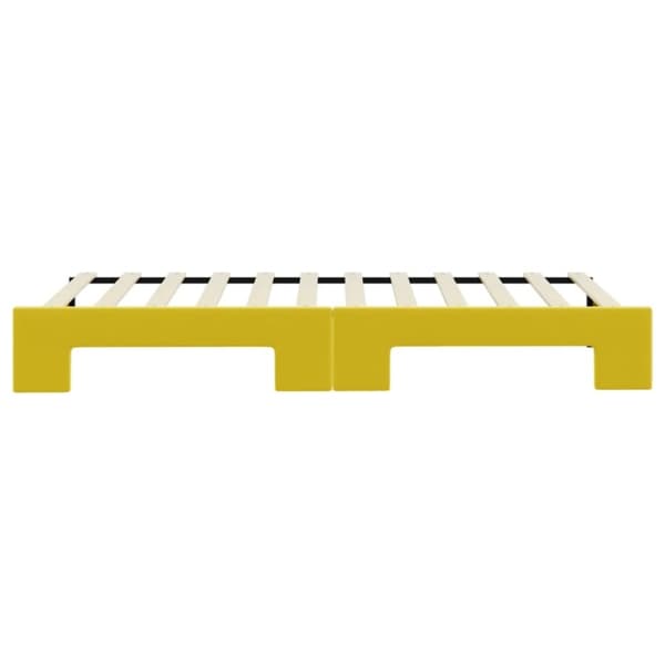 vidaXL Dagbädd utdragbar gul 80x200 cm sammet