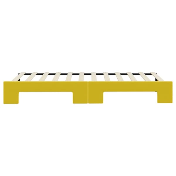 vidaXL Dagbädd utdragbar gul 90x200 cm sammet