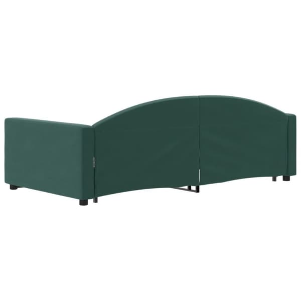 vidaXL Dagbädd utdragbar mörkgrön 100x200 cm sammet
