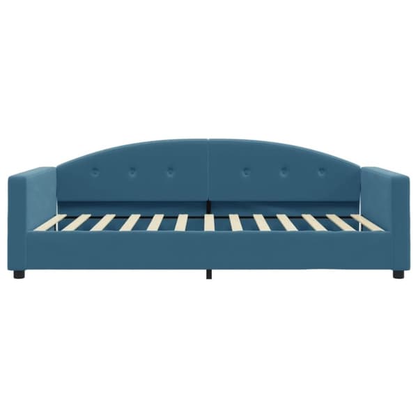 vidaXL Dagbädd med madrass blå 100x200 cm sammet