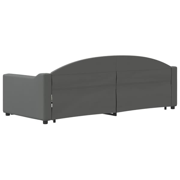 vidaXL Dagbädd utdragbar mörkgrå 80x200 cm tyg