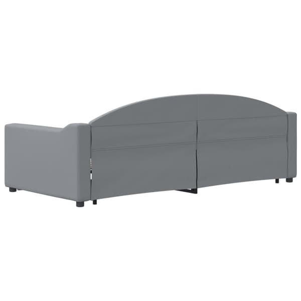 vidaXL Dagbädd utdragbar ljusgrå 90x200 cm tyg