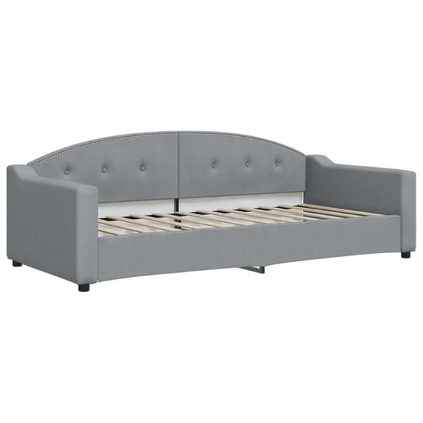vidaXL Dagbädd utdragbar ljusgrå 90x200 cm tyg
