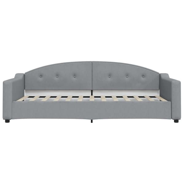 vidaXL Dagbädd utdragbar ljusgrå 90x200 cm tyg