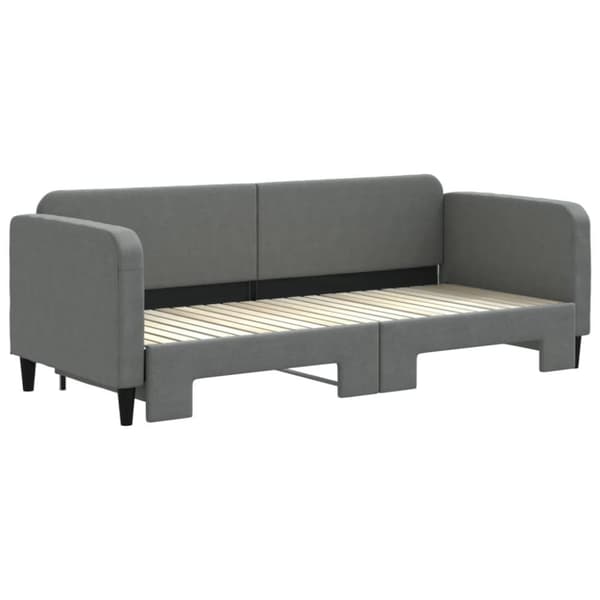 vidaXL Dagbädd utdragbar mörkgrå 80x200 cm tyg
