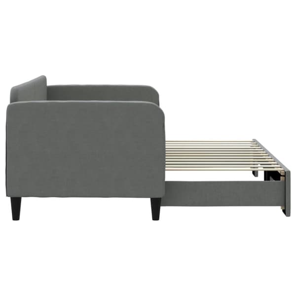 vidaXL Dagbädd utdragbar mörkgrå 80x200 cm tyg
