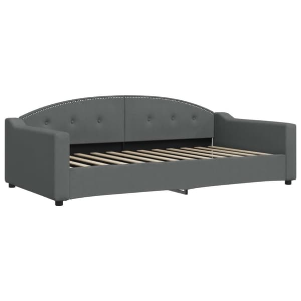vidaXL Dagbädd med madrass mörkgrå 100x200 cm tyg