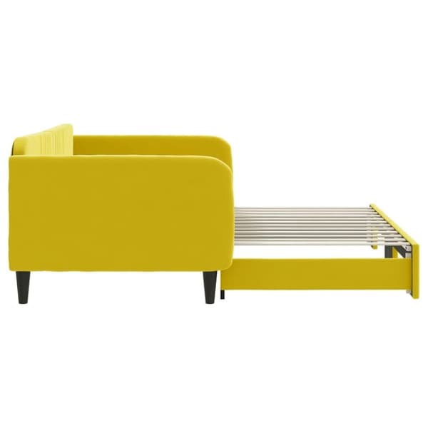 vidaXL Dagbädd utdragbar gul 100x200 cm sammet