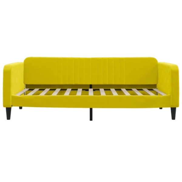 vidaXL Dagbädd utdragbar gul 100x200 cm sammet