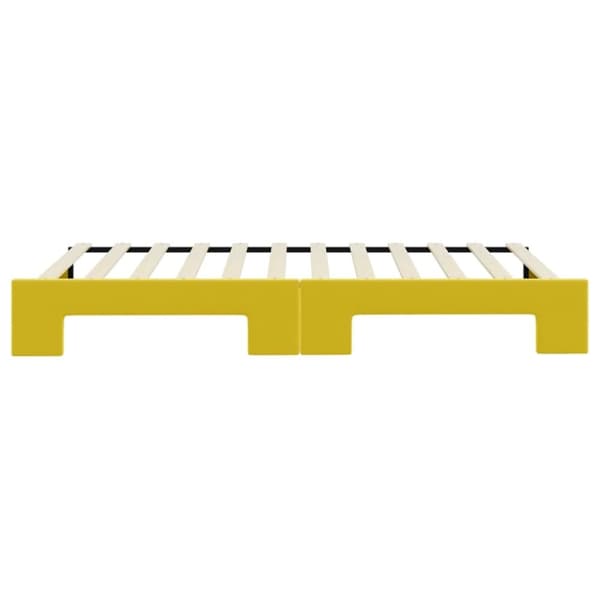 vidaXL Dagbädd utdragbar gul 100x200 cm sammet