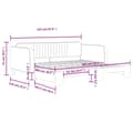 Miniatyrbild 11 av 11: vidaXL Dagbädd utdragbar gul 100x200 cm sammet