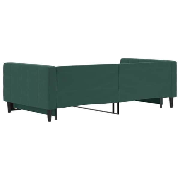 vidaXL Dagbädd utdragbar mörkgrön 100x200 cm sammet
