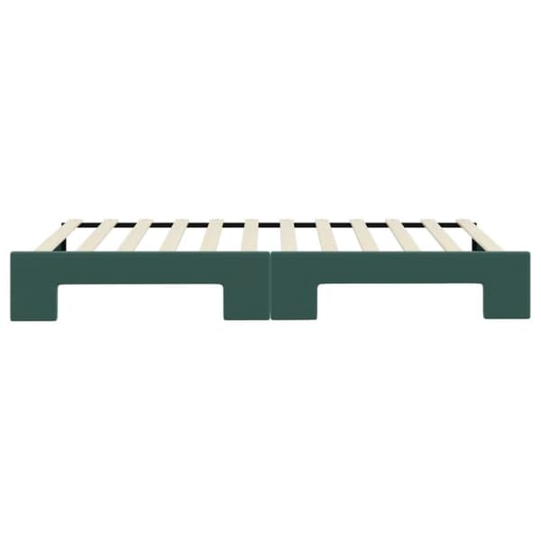 vidaXL Dagbädd utdragbar mörkgrön 100x200 cm sammet