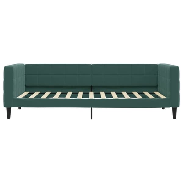 vidaXL Dagbädd utdragbar mörkgrön 100x200 cm sammet