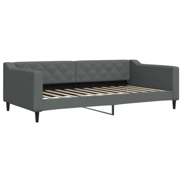 vidaXL Dagbädd med madrass mörkgrå 100x200 cm tyg