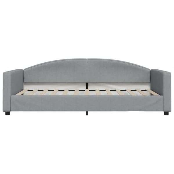 vidaXL Dagbädd utdragbar med lådor ljusgrå 100x200 cm tyg