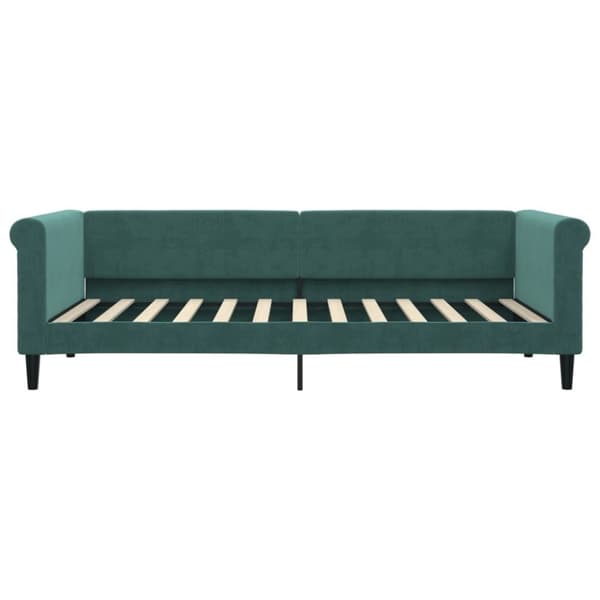 vidaXL Dagbädd utdragbar med lådor mörkgrön 90x200 cm sammet