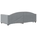 Miniatyrbillede 4 af 11: vidaXL daybed med udtræk og skuffer 90x190 cm stof lysegrå