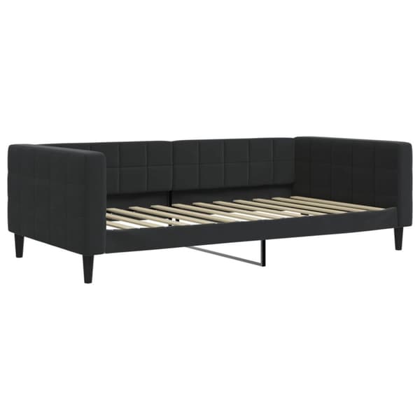 vidaXL Dagbädd utdragbar svart 100x200 cm sammet