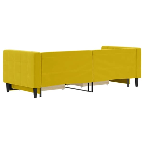 vidaXL Dagbädd utdragbar med lådor gul 80x200 cm sammet
