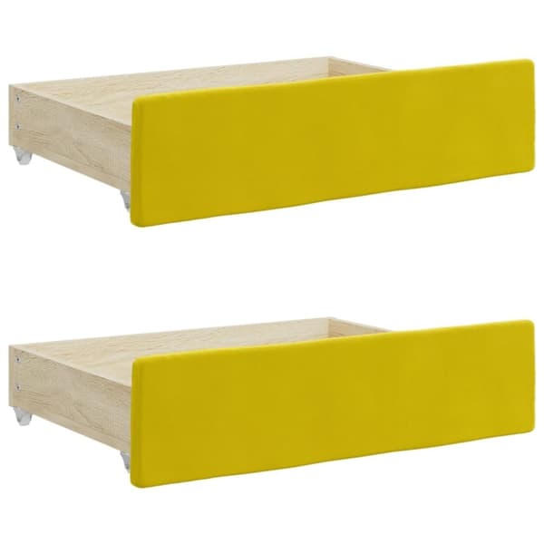 vidaXL Dagbädd utdragbar med lådor gul 80x200 cm sammet