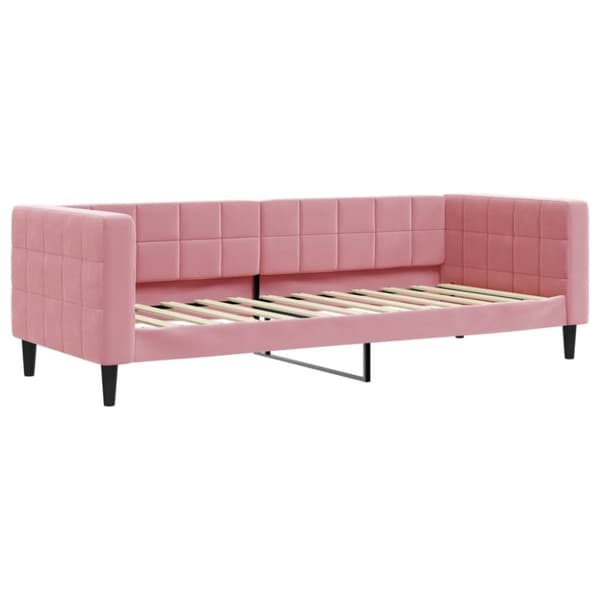 vidaXL Dagbädd utdragbar med lådor rosa 80x200 cm sammet