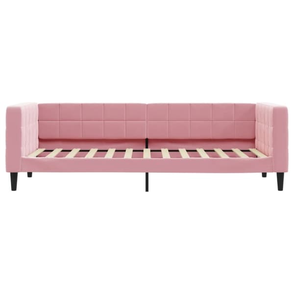 vidaXL Dagbädd utdragbar med lådor rosa 80x200 cm sammet